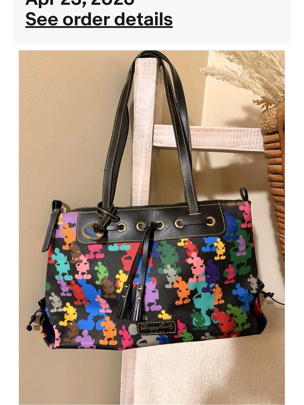 Dooney & Bourke Multicolor Mickey Print Tote Bag